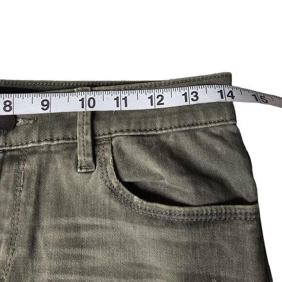 Express Stretch Ankle Legging Mid-Rise Cut Off Jeans Distressed Women Size 0R - Picture 8 of 12